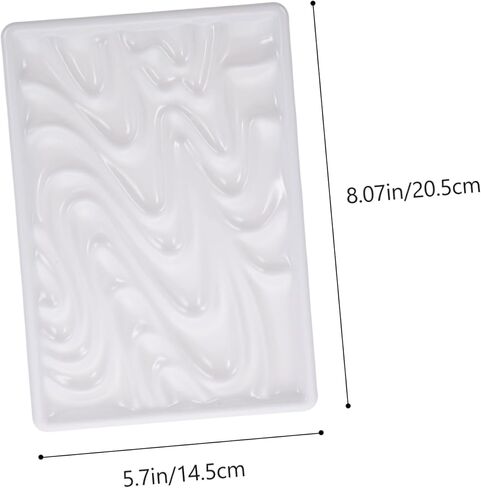 Homoyoyo Wavy Ceramic Paint Tray for Artists 1-Piece Gouache Mixing Palette Sturdy Porcelain Watercolor Mixing Plate for Painting and Drawing in Saudi Arabia