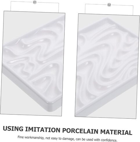 Homoyoyo Wavy Ceramic Paint Tray for Artists 1-Piece Gouache Mixing Palette Sturdy Porcelain Watercolor Mixing Plate for Painting and Drawing in Saudi Arabia