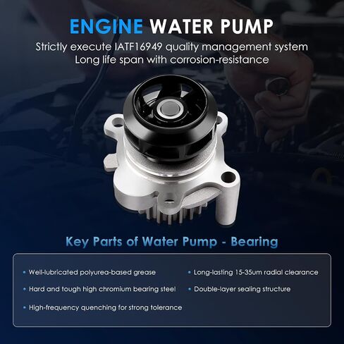 ECCPP مؤقت اشتعال طقم مضخة مياه يصلح ل 1999 2000 2001 2002 2003 2004 2005 forJetta 2.0L L4 SOHC 8ENG.CODE AEG AVH AZG BEV in Saudi Arabia