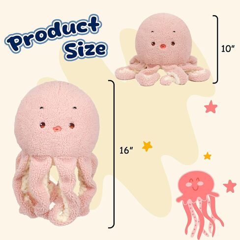 Pink Octopus Plush Pillow Soft Studed Animal Toy Cute Octopus Plush Toy District Histridge Higds for Kids in Kuwait