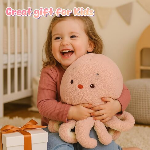 Pink Octopus Plush Pillow Soft Studed Animal Toy Cute Octopus Plush Toy District Histridge Higds for Kids in Kuwait