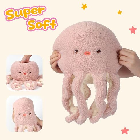 Pink Octopus Plush Pillow Soft Studed Animal Toy Cute Octopus Plush Toy District Histridge Higds for Kids in Kuwait