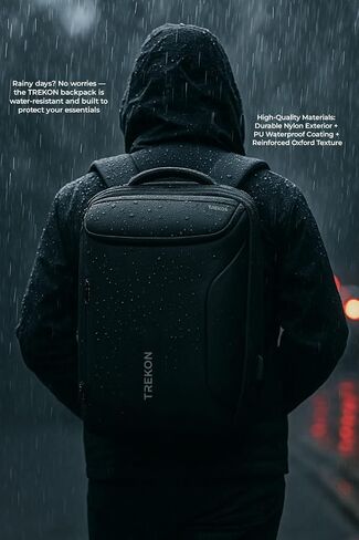 حقيبة ظهر Backpack Smart Business Smart-حقيبة كمبيوتر محمول سفر مقاومة للماء لـ 17.3 "مع ميناء شحن USB-تصميم عالي التقنية للعمل والسفر in Saudi Arabia