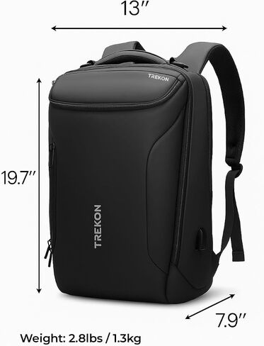 حقيبة ظهر Backpack Smart Business Smart-حقيبة كمبيوتر محمول سفر مقاومة للماء لـ 17.3 "مع ميناء شحن USB-تصميم عالي التقنية للعمل والسفر in Saudi Arabia
