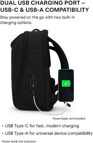حقيبة ظهر Backpack Smart Business Smart-حقيبة كمبيوتر محمول سفر مقاومة للماء لـ 17.3 "مع ميناء شحن USB-تصميم عالي التقنية للعمل والسفر in Saudi Arabia
