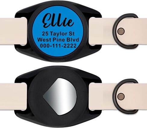 حامل شخصي يناسب Airtag Custom Custom Dog Dog Case for Slide Slide على حامل العلامات المخصص لـ Airtag Dog Cog Locator Tracker ل CAG Dog Cat (ARC ، Blue) in Kuwait