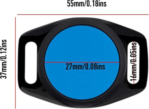حامل شخصي يناسب Airtag Custom Custom Dog Dog Case for Slide Slide على حامل العلامات المخصص لـ Airtag Dog Cog Locator Tracker ل CAG Dog Cat (ARC ، Blue) in Kuwait