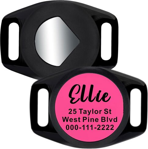 حامل شخصي يناسب Airtag Custom Custom Dog Dog Case for Slide Slide على حامل العلامات المخصص لـ Airtag Dog Cog Locator Tracker ل CAG Dog Cat (ARC ، Blue) in Kuwait