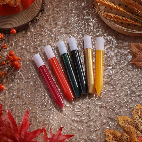 24 Pcs Suncatcher Paint Pens for Stained Glass Fall Assorted Colors Sun Catcher Paint Kit Autumn Theme DIY Window Markers Art Pens 6 Colors Crafts Sets 15 ml in Saudi Arabia