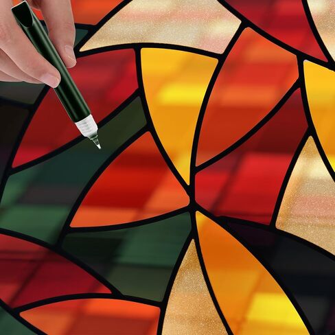 24 Pcs Suncatcher Paint Pens for Stained Glass Fall Assorted Colors Sun Catcher Paint Kit Autumn Theme DIY Window Markers Art Pens 6 Colors Crafts Sets 15 ml in Saudi Arabia