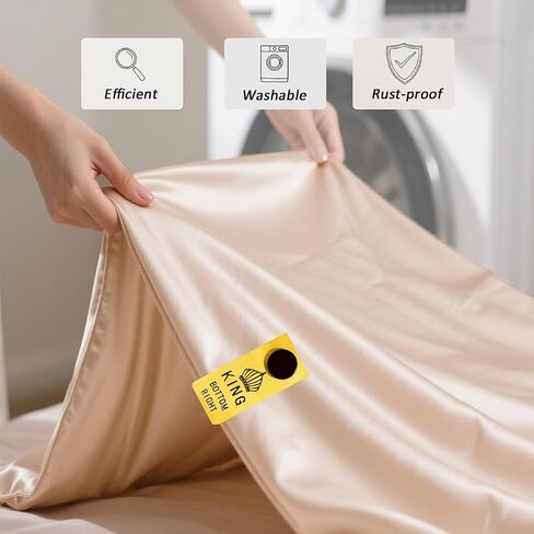 Bed Sheet Organizer Labels,Color-Coded Snap-On Tags,Easy Size Identification & Bed-Making Direction – Machine Washable & Reusable (Mix 16PCs) in Saudi Arabia