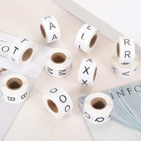 PATIKIL Letter m Inventory Labels, 1 Inch Capital Letter Stickers Self Adhesive Round Circle Coding Dots Labels (1Roll/Total 500Pcs) for Office, Storage in Saudi Arabia