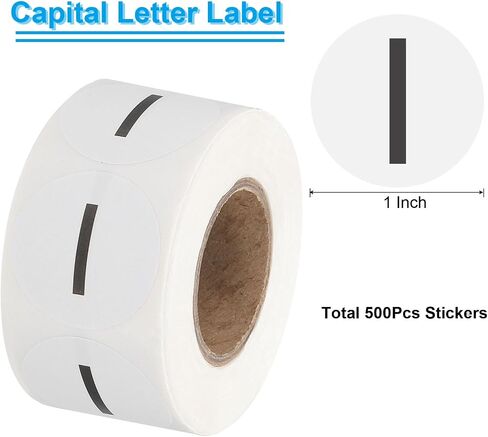 PATIKIL Letter m Inventory Labels, 1 Inch Capital Letter Stickers Self Adhesive Round Circle Coding Dots Labels (1Roll/Total 500Pcs) for Office, Storage in Saudi Arabia