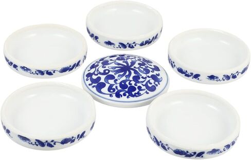 1Set Ceramic Color Mixing Tray Lightweight Paint Palette for Watercolor Gouache Easy to Clean Porcelain Art Tools for Artists and Painters in Saudi Arabia
