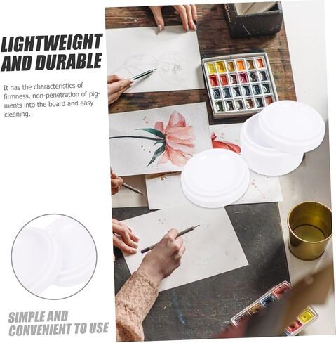 NUOBESTY 1Pc Imitation Ceramic Watercolor Pigment Tray Multi Mixing Palette for Oil Watercolor Painting Easy to Clean Durable Design for Artists Beginners in Saudi Arabia