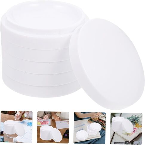 NUOBESTY 1Pc Imitation Ceramic Watercolor Pigment Tray Multi Mixing Palette for Oil Watercolor Painting Easy to Clean Durable Design for Artists Beginners in Saudi Arabia