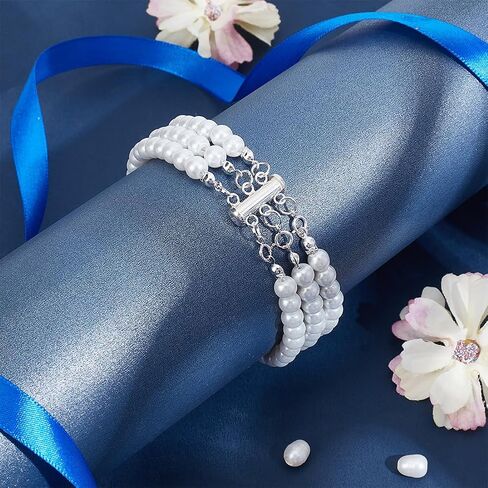 PH Pandahall 925 Sterling Silver Necklace Netring Clasp Clasp Clasp Clasp 3 Strands Conclace Conser Clasps مع مشابك قفل الشريحة لصنع المجوهرات 18 × 11 ملم in Saudi Arabia
