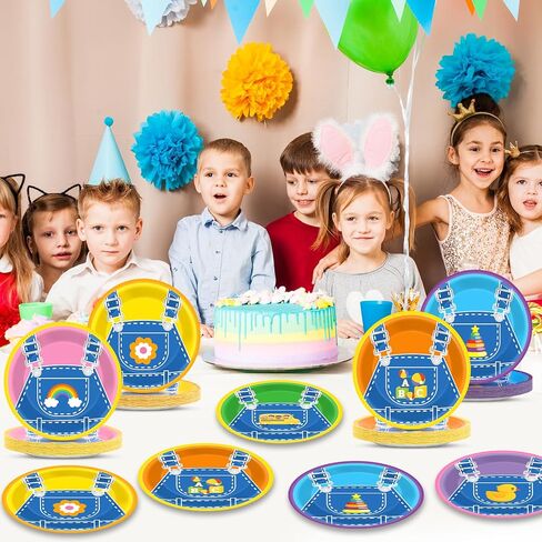 48Pcs Girls Birthday Plates for Party Cartoon Teacher Dessert Plates Girl Happy Birthday Decorations English Teacher Supplies for Baby Shower Boys Girl Cartoon Party Décor in Saudi Arabia