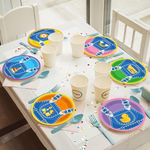 48Pcs Girls Birthday Plates for Party Cartoon Teacher Dessert Plates Girl Happy Birthday Decorations English Teacher Supplies for Baby Shower Boys Girl Cartoon Party Décor in Saudi Arabia