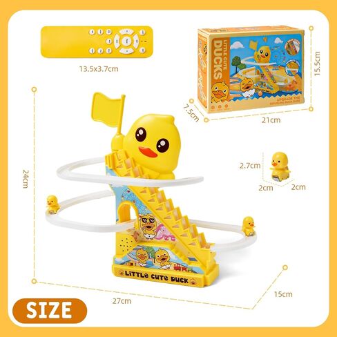 التزود بالوقود في تسلق البط مسارات Slide Slide مجموعة مع وحدة تحكم عن بُعد ، ألعاب Coaster Roller للأطفال الصغار ، الأطفال في وقت مبكر من الألعاب التعليمية مع الموسيقى ، الأغاني ، القصص in Kuwait