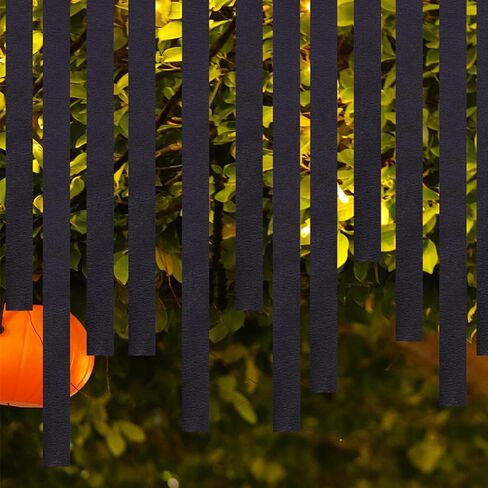 Jiebor Halloween Streamers Crepe Paper Orange and Black Streamers 492 FT 6 Rolls for Halloween Party Wedder in Saudi Arabia