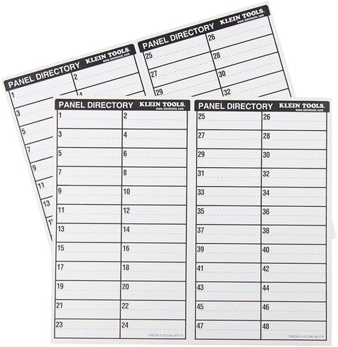 Klein Tools 56255 Wire Markers, Household Electric Panel w/Directory in Saudi Arabia