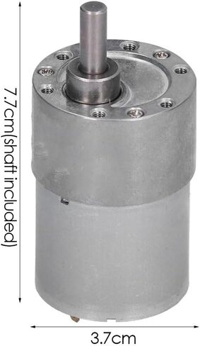 Walfront DC Gear Motor, DC 24V 250RPM Reversible High Reduction Electric Motor Centric Output Shaft 37mm for DIY Toy Robot Racing Car, Geared Motor in Saudi Arabia