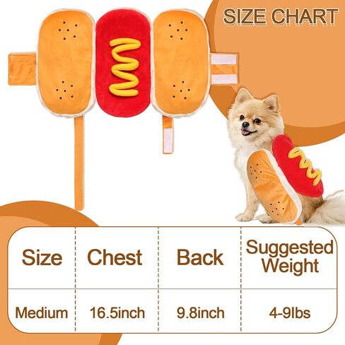 زي Hoyuwak Hot Dog Pet مضحكا طعام لطيف هو الساخن الكلب للحيوانات الأليفة Cosplay ، متوسطة in Saudi Arabia