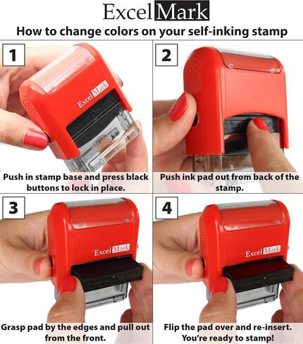 ExcelMark Self-Inking Rubber Teacher Grading Stamp - No Name in Saudi Arabia
