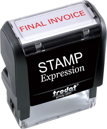 StampExpression - Final Invoice Office Self Inking Rubber Stamp - Red Ink (A-5522) in Saudi Arabia
