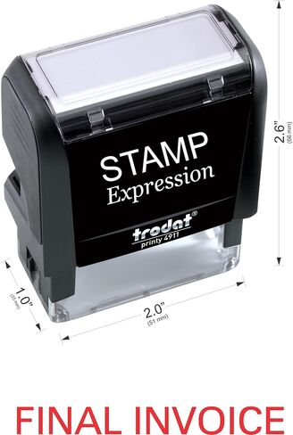 StampExpression - Final Invoice Office Self Inking Rubber Stamp - Red Ink (A-5522) in Saudi Arabia