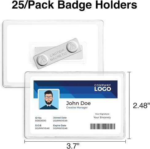 Staples 2797800 MGNTC Badgehldr CC SZ CLR 25PK in Saudi Arabia