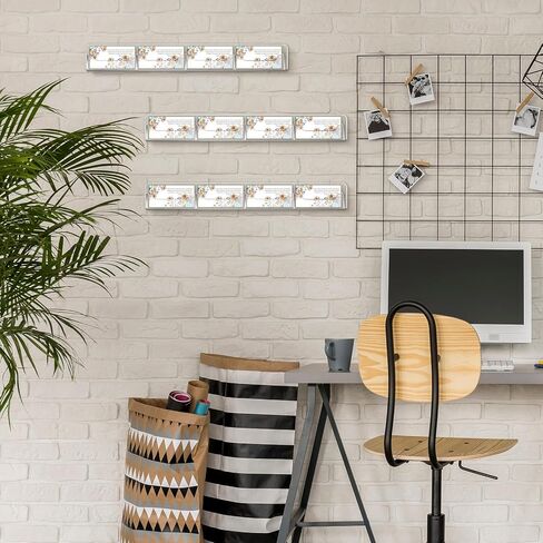 Weysat 3 Pack Business Card Holder Wall Mount Clear Acrylic متعددة حامل بطاقة العمل عرض ملصق التسويق لتجزئة المكاتب المنزلية ، 12 جيوبًا في المجموع ، ويحتوي كل منها على 30-50 بطاقة in Saudi Arabia