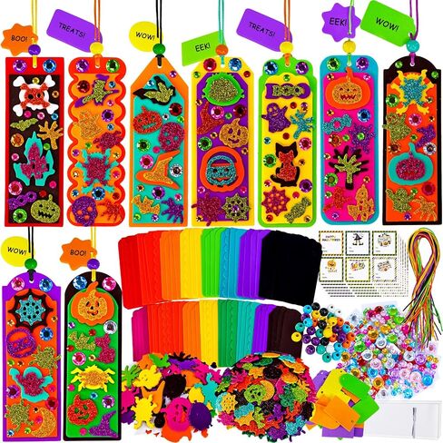 Winlyn 36 مجموعات هالوين مجموعات الحرفية الخريف الحرف DIY Halloween الإشارات المرجعية الزخارف الزخارف الفنون مجموعات Jack-O'-Lantern Ghost Foam ملصقات والحرف اليدوية للأطفال أنشطة الفصول الدراسية الحفلات الحفلات in Saudi Arabia