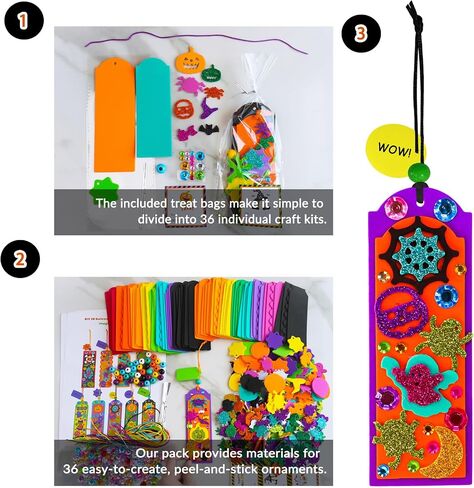 Winlyn 36 مجموعات هالوين مجموعات الحرفية الخريف الحرف DIY Halloween الإشارات المرجعية الزخارف الزخارف الفنون مجموعات Jack-O'-Lantern Ghost Foam ملصقات والحرف اليدوية للأطفال أنشطة الفصول الدراسية الحفلات الحفلات in Saudi Arabia