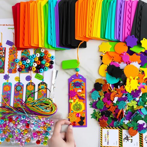 Winlyn 36 مجموعات هالوين مجموعات الحرفية الخريف الحرف DIY Halloween الإشارات المرجعية الزخارف الزخارف الفنون مجموعات Jack-O'-Lantern Ghost Foam ملصقات والحرف اليدوية للأطفال أنشطة الفصول الدراسية الحفلات الحفلات in Saudi Arabia