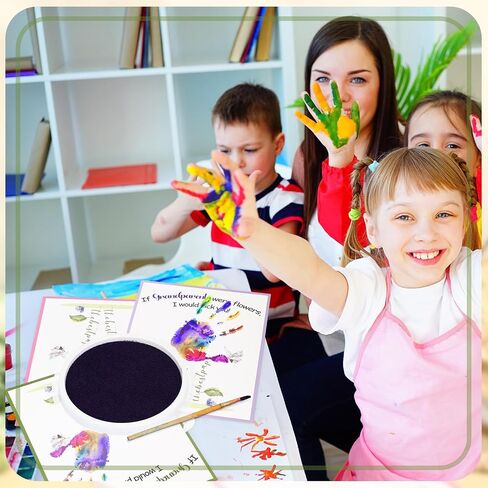 Motipuns 30 PCS Grandparents Day Crafts for Kids Handprint Handprint Cards Homports with 3 PCS Barge Ink Palcs for Preschool Rivinergarten Grandparents Day Tives Brafs (Flower ، Classic) in Kuwait