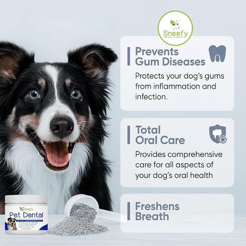 Dental Powder for Dogs, Dog Fresh Breath Powder and Cats Breath Freshener, Plaque Off Pet Tooth Cleaning, Bad Breath & Tartar Remover for Dogs,with Natural Herbal Blend + Probiotics (Chicken-120g) in Saudi Arabia