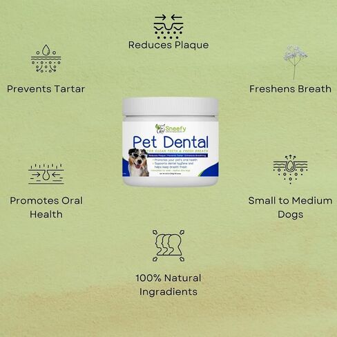 Dental Powder for Dogs, Dog Fresh Breath Powder and Cats Breath Freshener, Plaque Off Pet Tooth Cleaning, Bad Breath & Tartar Remover for Dogs,with Natural Herbal Blend + Probiotics (Chicken-120g) in Saudi Arabia