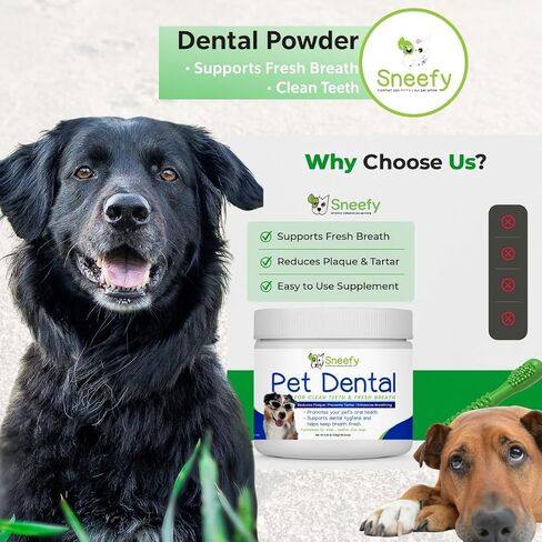 Dental Powder for Dogs, Dog Fresh Breath Powder and Cats Breath Freshener, Plaque Off Pet Tooth Cleaning, Bad Breath & Tartar Remover for Dogs,with Natural Herbal Blend + Probiotics (Chicken-120g) in Saudi Arabia
