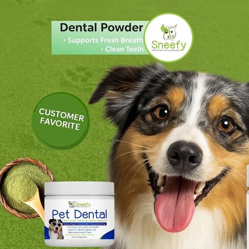 Dental Powder for Dogs, Dog Fresh Breath Powder and Cats Breath Freshener, Plaque Off Pet Tooth Cleaning, Bad Breath & Tartar Remover for Dogs,with Natural Herbal Blend + Probiotics (Chicken-120g) in Saudi Arabia