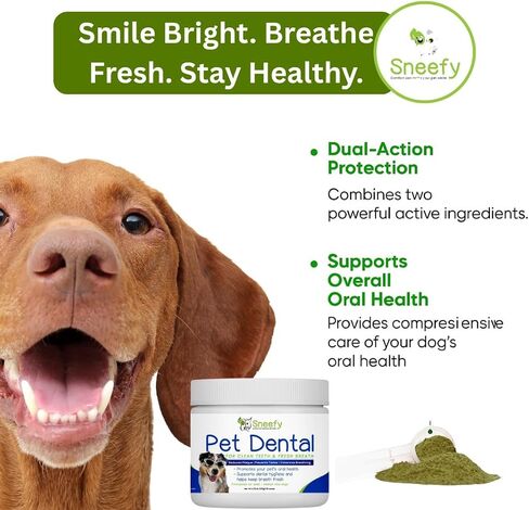 Dental Powder for Dogs, Dog Fresh Breath Powder and Cats Breath Freshener, Plaque Off Pet Tooth Cleaning, Bad Breath & Tartar Remover for Dogs,with Natural Herbal Blend + Probiotics (Chicken-120g) in Saudi Arabia