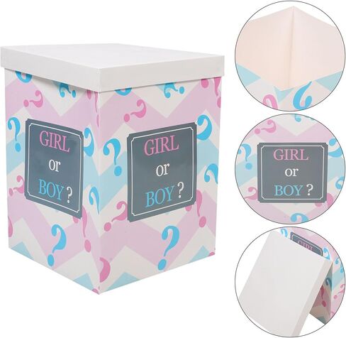 Gadpiparty Box بين الجنسين الكشف عن الأفكار بين الجنسين تكشف الزخارف بالون بوي أو فتاة بريق باقة حزمة عيد ميلاد ديكور كعكة بوي فتاة in Saudi Arabia