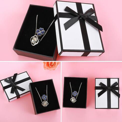 Tucnoeu 2Pcs White Small Gift Box and 2Pcs Small Gift Bag with Black Ribbons,Jewellery Gift Box for Bracelets, Earrings, Rings, Bangles, Jewelry(3.5x2.7x1.2in) in Saudi Arabia