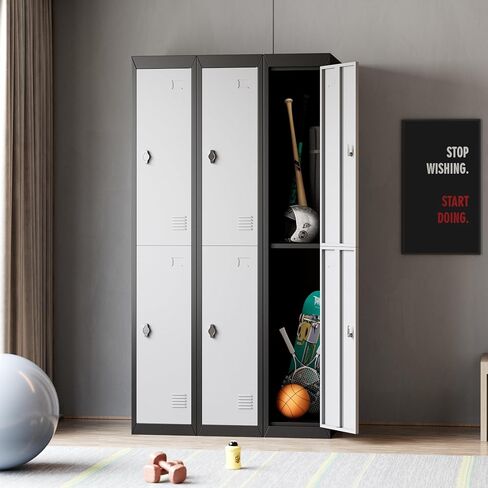 Metal Storage, Locker with 1 Door and 1 Shelf, Storage Cabinet for Gym, School and Office, Gray. in Saudi Arabia