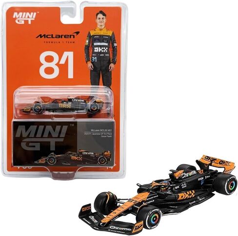 Diecast Model Car متوافق مع Mini GT 1:64 McLaren MCL60#81 OSCAR PIASTRI 2023 F1 JAPAN GP 3RD PLACE LIMITED EDITION MGT00768-BLA in Saudi Arabia