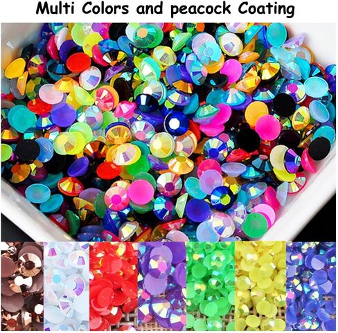 22000pcs Resin Flatback Rhinestones for Crafting, Silverback Purple 2mm 3mm 4mm 5mm 6mm Round Beads, Non-Hotfix SS8 SS10 SS16 SS20 SS30 Gems for Bedazzling Kit with B7000, Nail DIY Crafting in Saudi Arabia