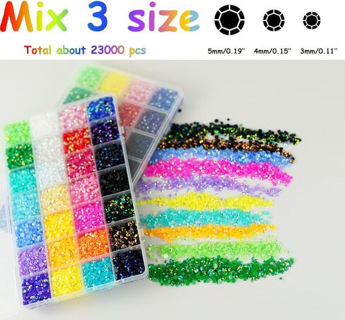 22000pcs Resin Flatback Rhinestones for Crafting, Silverback Purple 2mm 3mm 4mm 5mm 6mm Round Beads, Non-Hotfix SS8 SS10 SS16 SS20 SS30 Gems for Bedazzling Kit with B7000, Nail DIY Crafting in Saudi Arabia