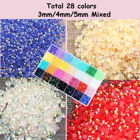22000pcs Resin Flatback Rhinestones for Crafting, Silverback Purple 2mm 3mm 4mm 5mm 6mm Round Beads, Non-Hotfix SS8 SS10 SS16 SS20 SS30 Gems for Bedazzling Kit with B7000, Nail DIY Crafting in Saudi Arabia