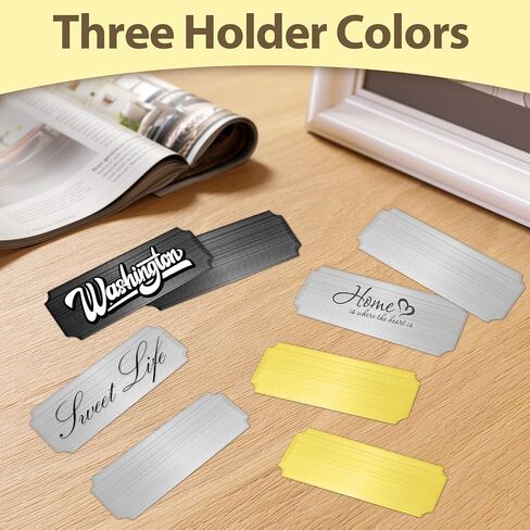 30 Pcs Laser Engraved Name Plates, Personalized Brushed Stainless Steel Plate Custom Name Tag, Blank Plaque for DIY/Personalization(Black,1''x 3'') in Saudi Arabia